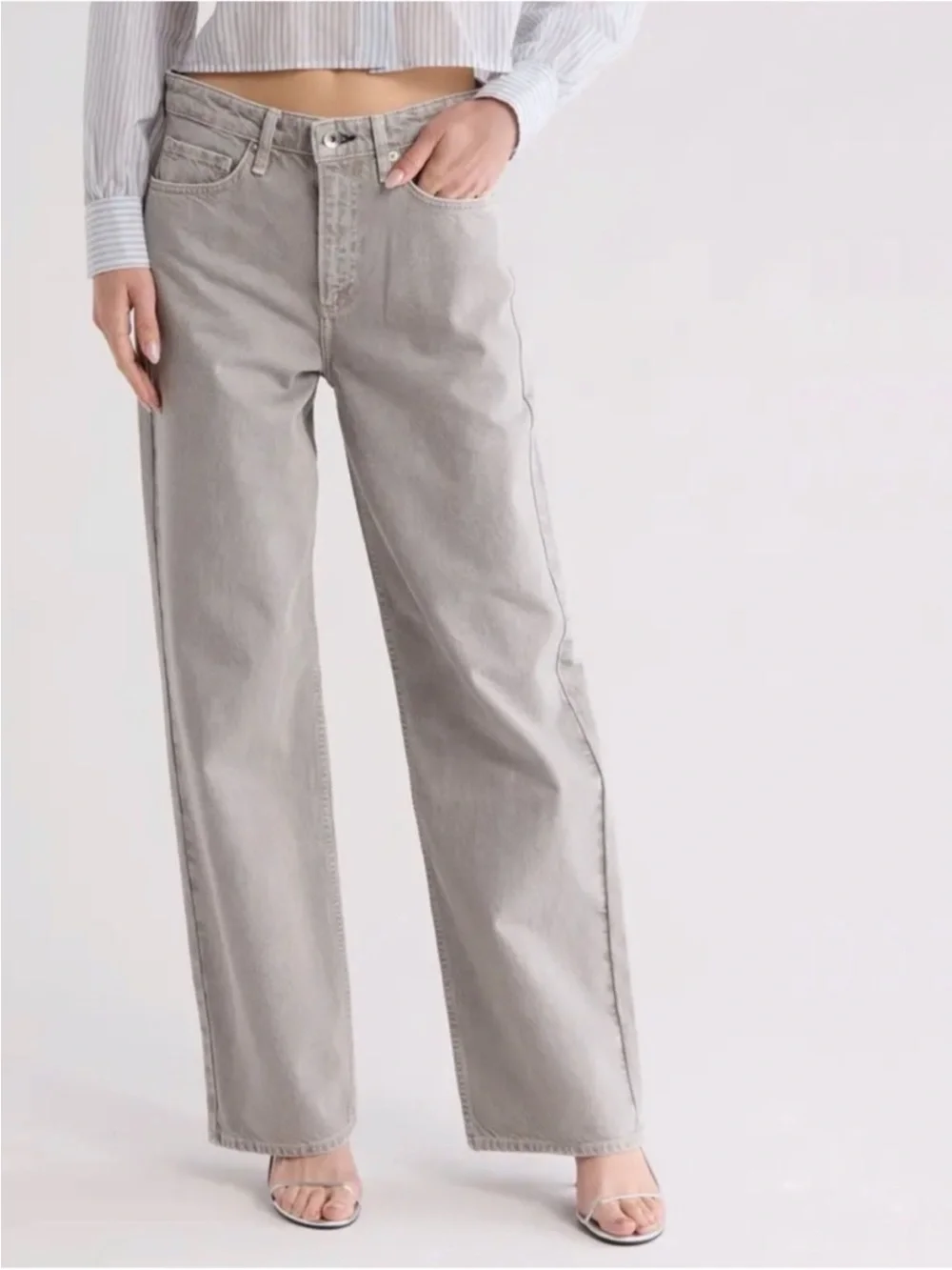 Rag & Bone Logan - Mid Rise Wide Leg - Gray 27 - Picture 5 of 5